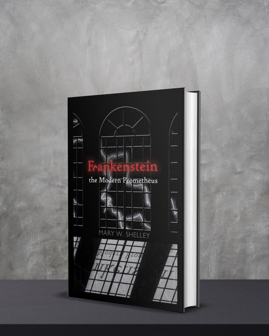 Hardcover of Frankenstein, the classic gothic horror novel by Mary Shelley, published by Smidgen Press