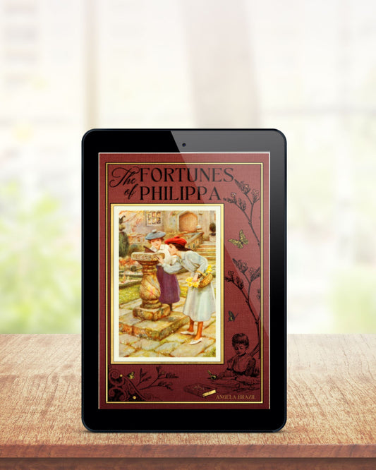 Ebook of "The Fortunes of Philippa", a sweet Edwardian children's book by Angela Brazil, published by Smidgen Press