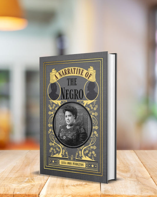 Hardback of A Narrative of the Negro, a black history nonfiction book by Leila Amos Pendleton, published by Smidgen Press