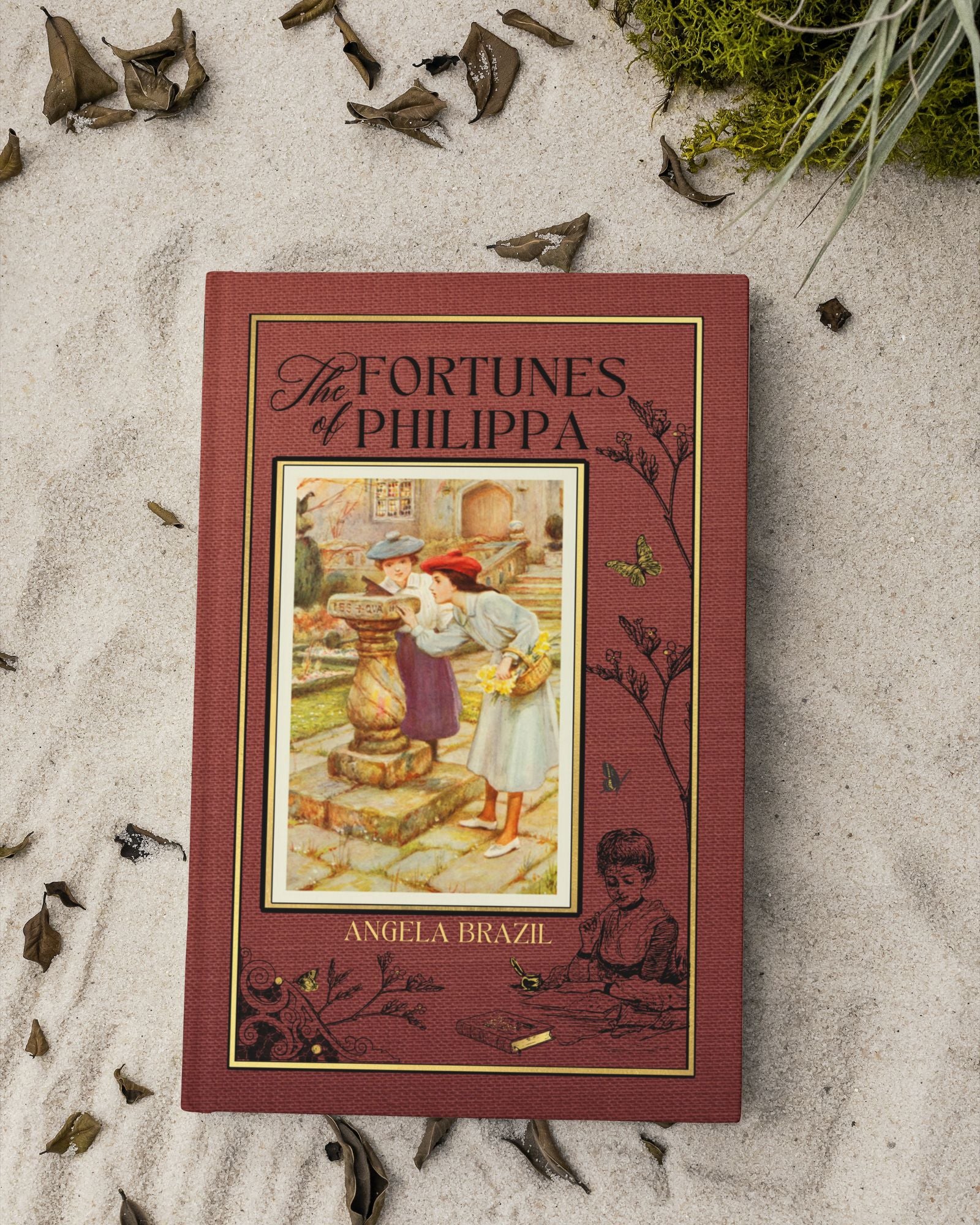 Hardcover of "The Fortunes of Philippa", a sweet Edwardian children's book by Angela Brazil, published by Smidgen Press