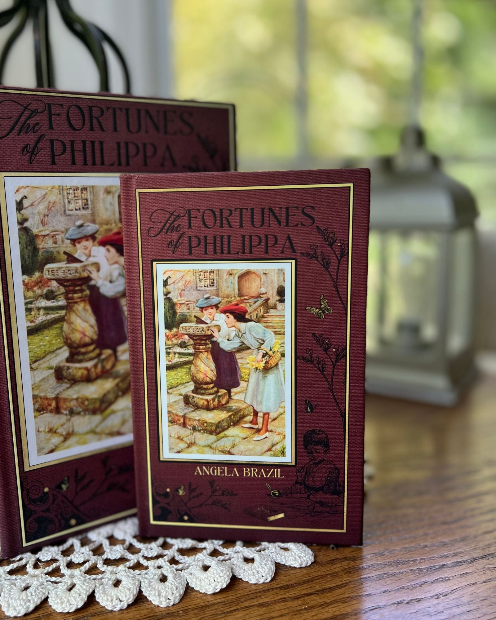 Hardcover of "The Fortunes of Philippa", a sweet Edwardian children's book by Angela Brazil, published by Smidgen Press