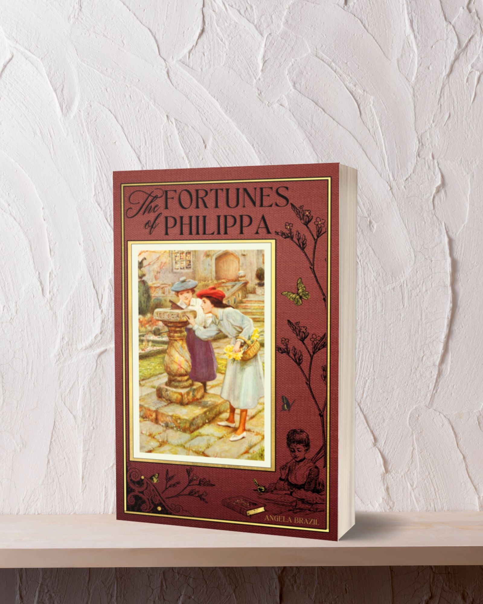 Paperback of "The Fortunes of Philippa", a sweet Edwardian children's book by Angela Brazil, published by Smidgen Press